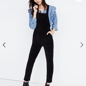 Skinny Overalls in Velvet